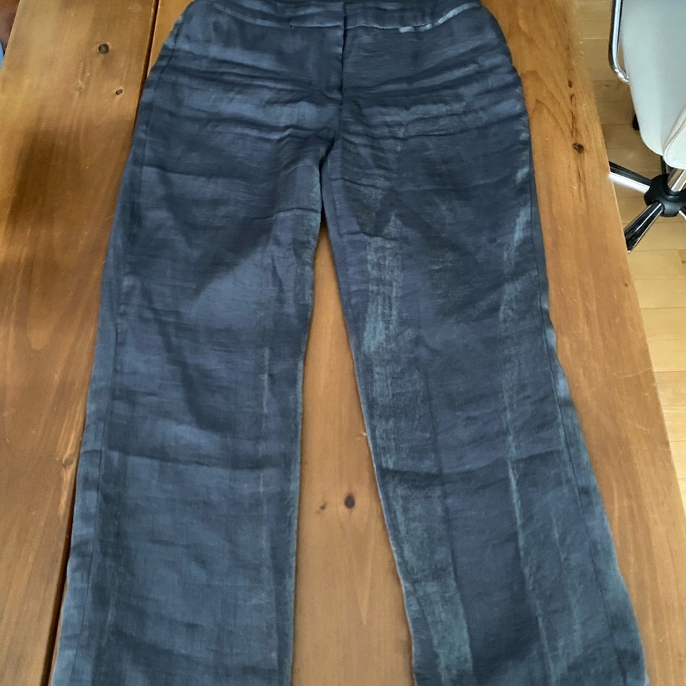 Chico’s shimmer grey wide leg dress pant.